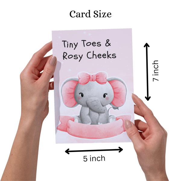 Tiny Toes & Rosy Cheeks – Newborn Greeting Card - Image 4