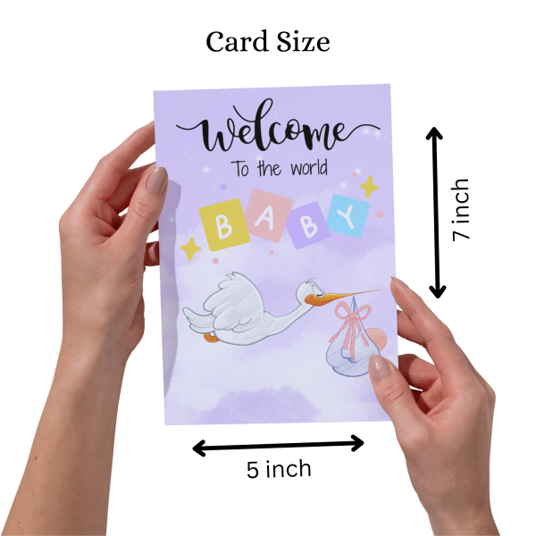 Welcome to the World, Baby – Newborn Greeting Card - Image 2