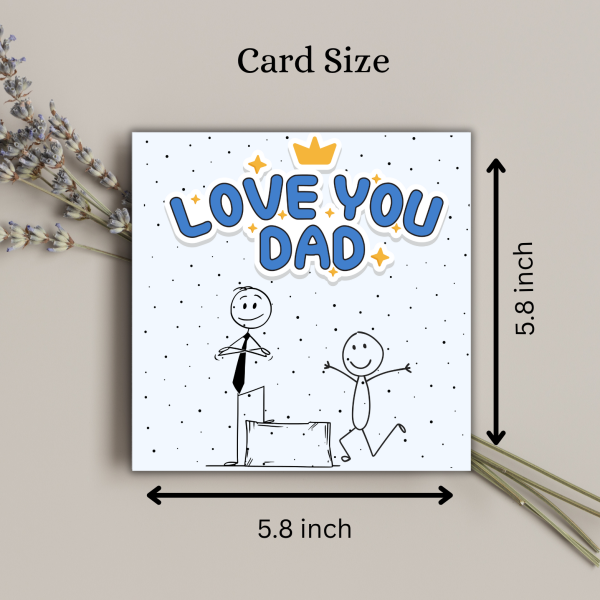 Love You Dad 3D - Father's Day Card - Image 3