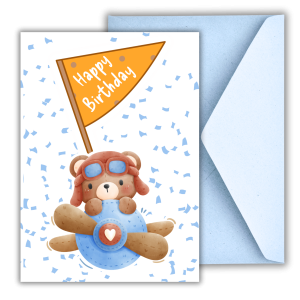 Happy Birthday, Little Pilot – Kids Birthday Card