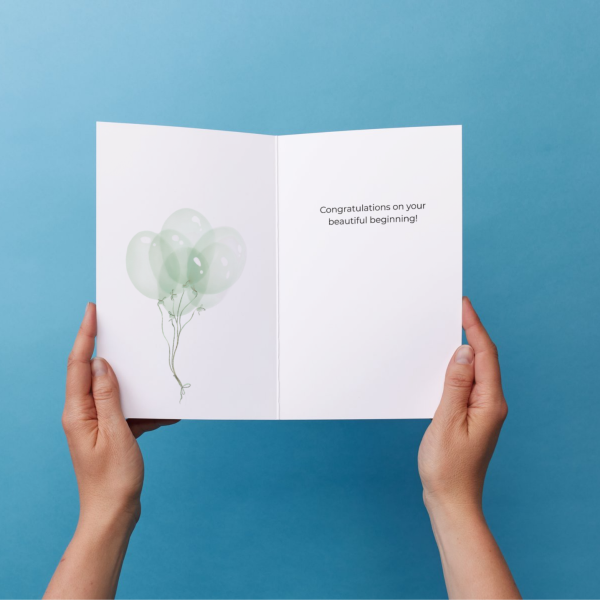 Welcome to the World – Unisex Newborn Greeting Card - Image 3
