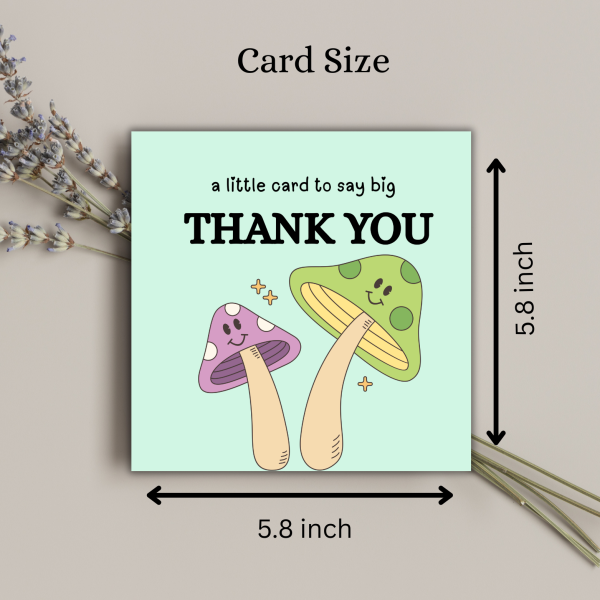 Thanks So Mush – Mushroom Thank You Card - Image 3