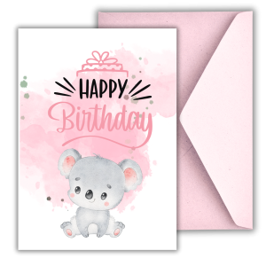 Happy Birthday – Koala Kids Greeting Card