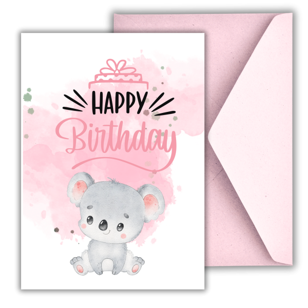 Happy Birthday – Koala Kids Greeting Card
