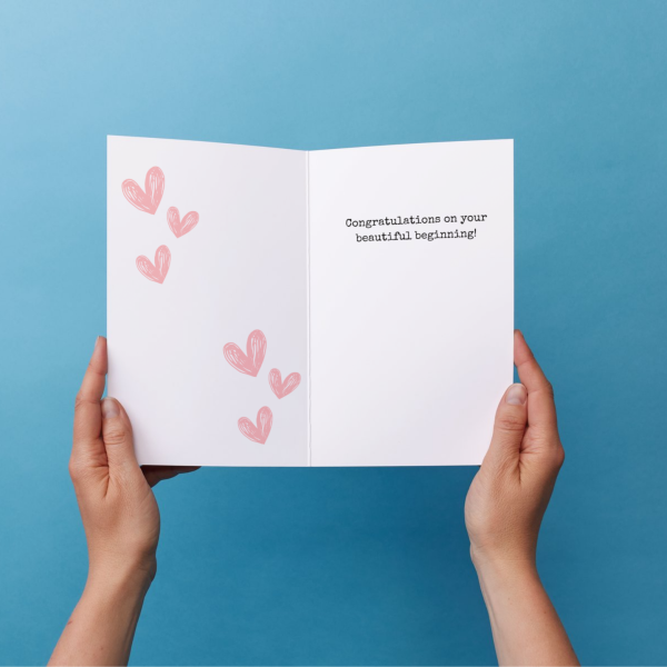 Pretty in Pink & Wrapped in Love – Baby Girl Greeting Card - Image 4