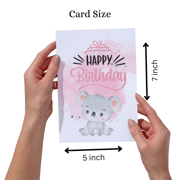 Happy Birthday – Koala Kids Greeting Card - Image 3