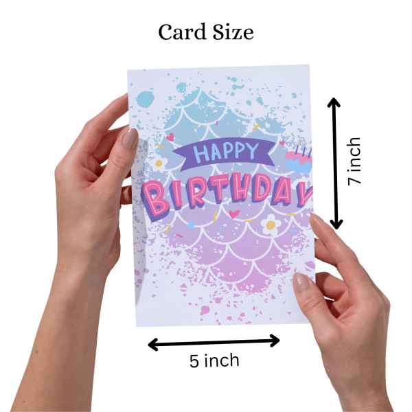 Happy Birthday – Mermaid Kids Card - Image 3