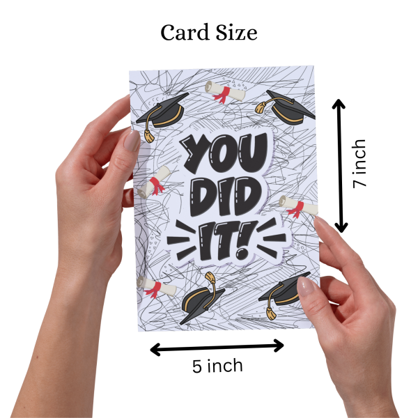 You Did It! – Graduation Greeting Card - Image 3