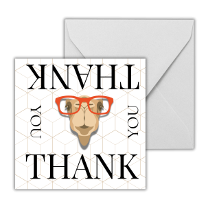 Desert Gratitude – Camel Thank You Card