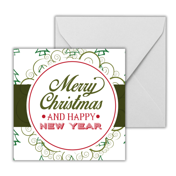 Merry Christmas & Happy New Year Greeting Card