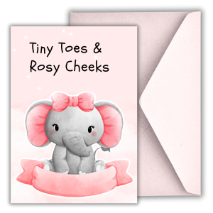 Tiny Toes & Rosy Cheeks – Newborn Greeting Card