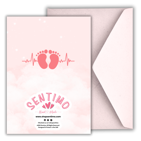 Tiny Toes & Rosy Cheeks – Newborn Greeting Card - Image 2