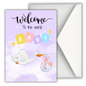 Welcome to the World, Baby – Newborn Greeting Card