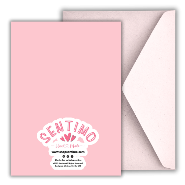 Pretty in Pink & Wrapped in Love – Baby Girl Greeting Card - Image 2