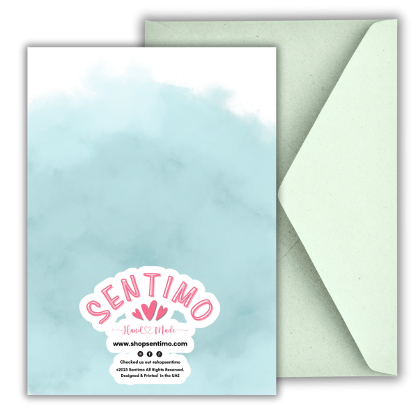 Welcome to the World, Little Miracle – Baby Elephant Greeting Card - Image 2