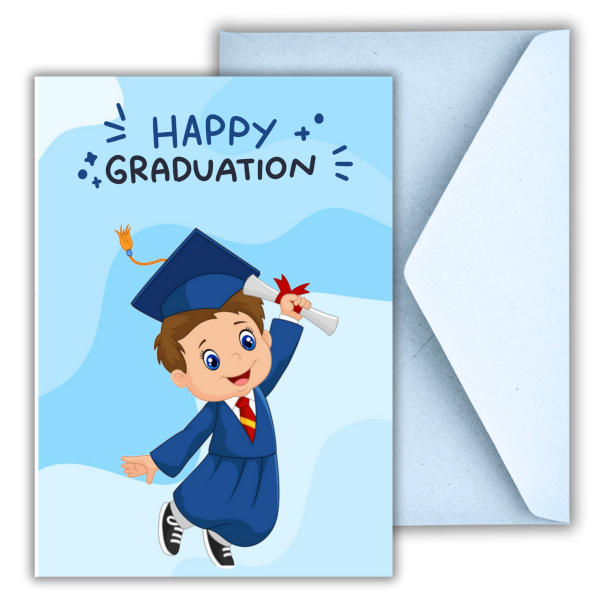 You Did It, Champ! – Graduation Card for Boys